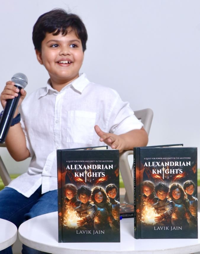Eight-year-old Lavik Jain authors his debut book ‘Alexandrian Knights’ 