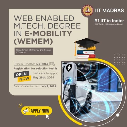IIT Madras launches Web-Enabled MTech in E-Mobility for Working Professionals