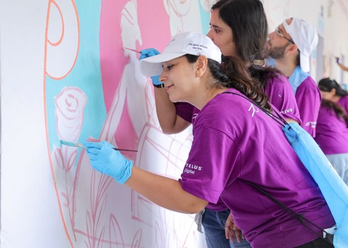 TELUS Digital India  observes its TDOG by augmenting Learning Environment  of Nehru Smarak Inter College, Noida