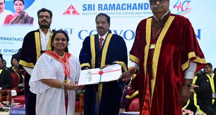 SRIHER holds its 41st Convocation with NMC chairman as the chief guest