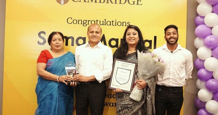 Global Cambridge Dedicated Teacher Award goes to India as Soma Mandal wins the competition