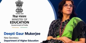 Deepti Gaur Mukerjee appointed as the new Secretary Dept of Higher Education