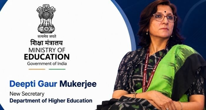 Deepti Gaur Mukerjee appointed as the new Secretary Dept of Higher Education